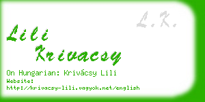 lili krivacsy business card