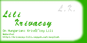 lili krivacsy business card